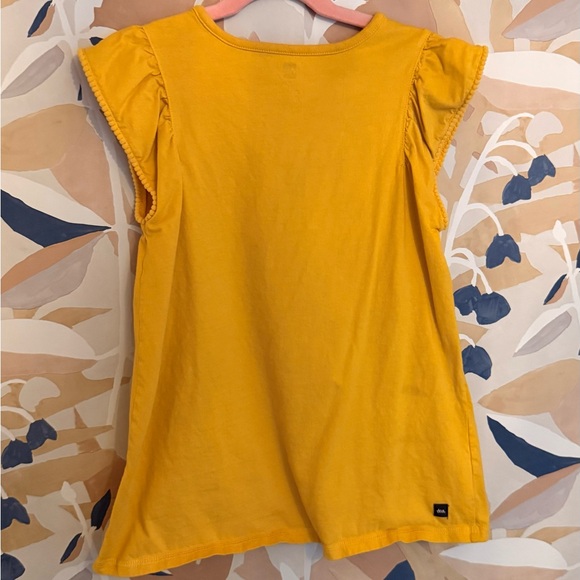 Tea Collection Yellow Ruffle Sleeve Tank - Picture 2 of 6